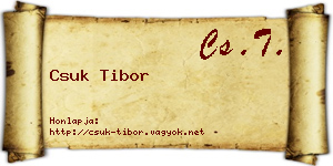 Csuk Tibor névjegykártya
